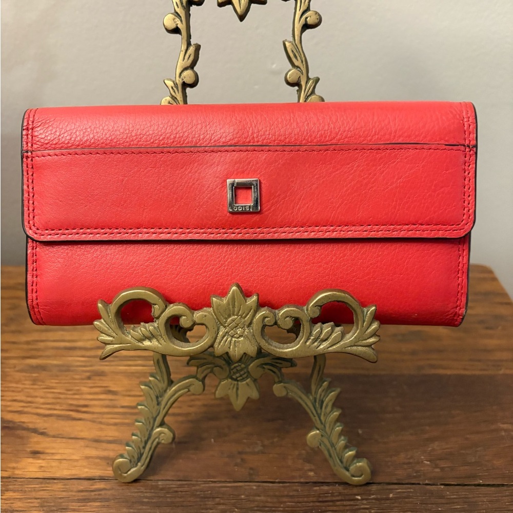 Lodis Red Leather Women's Wallet